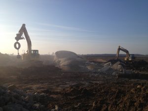 Silo demolition