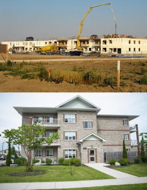 Appartments are built in Exeter (2007) and Grand Bend (2012).  Both are owned and operated by McCann Redi-Mix.